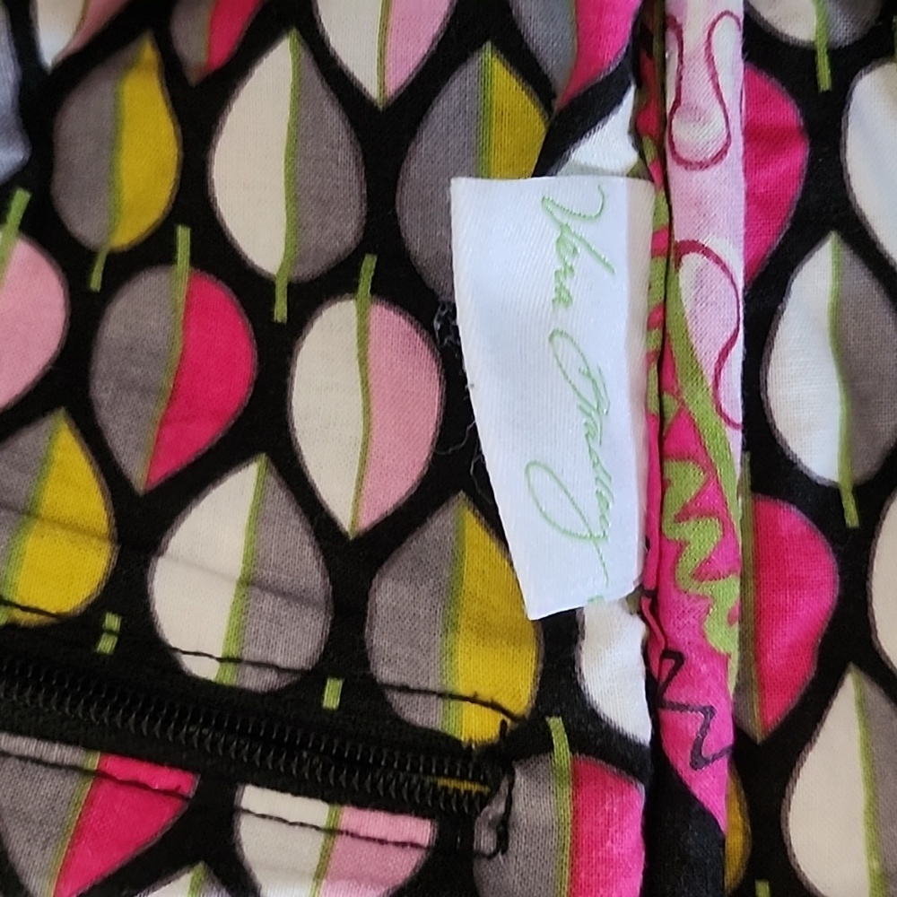 Vera Bradley Black Pink Floral Quilted Hand Bag - Picture 7 of 13